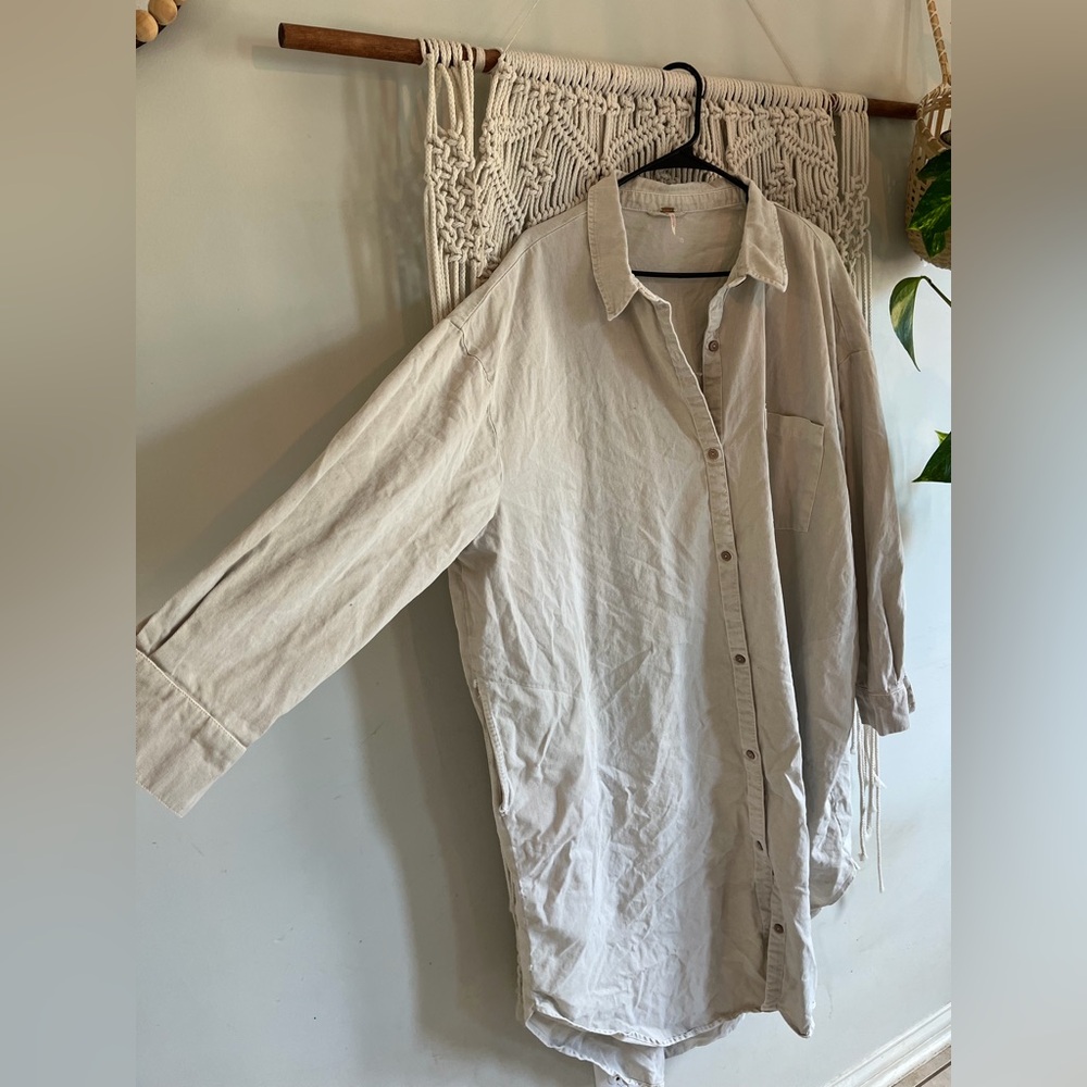 Free People In a Daze Maxi shirt dress